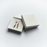 【ステンレス  ツイストバー ペアネックレス】Twist Bar Necklace Set