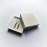 【ステンレス  ツイストバー ペアネックレス】Twist Bar Necklace Set