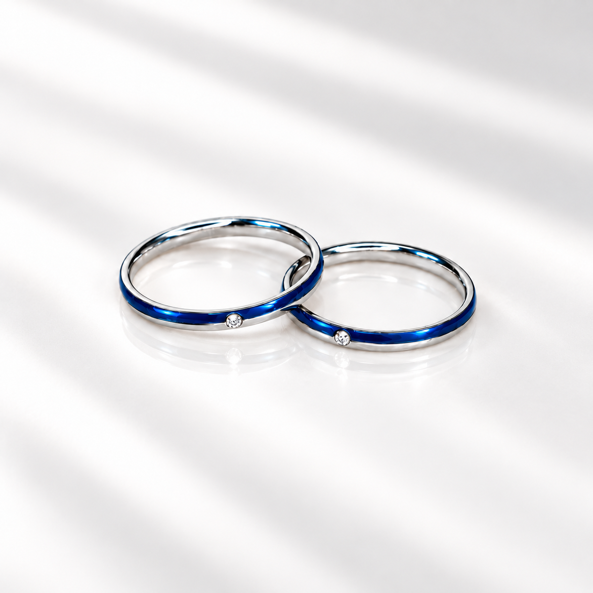 【ステンレス 刻印無料 ペアリング】Two-Tone Memorial Ring Set
